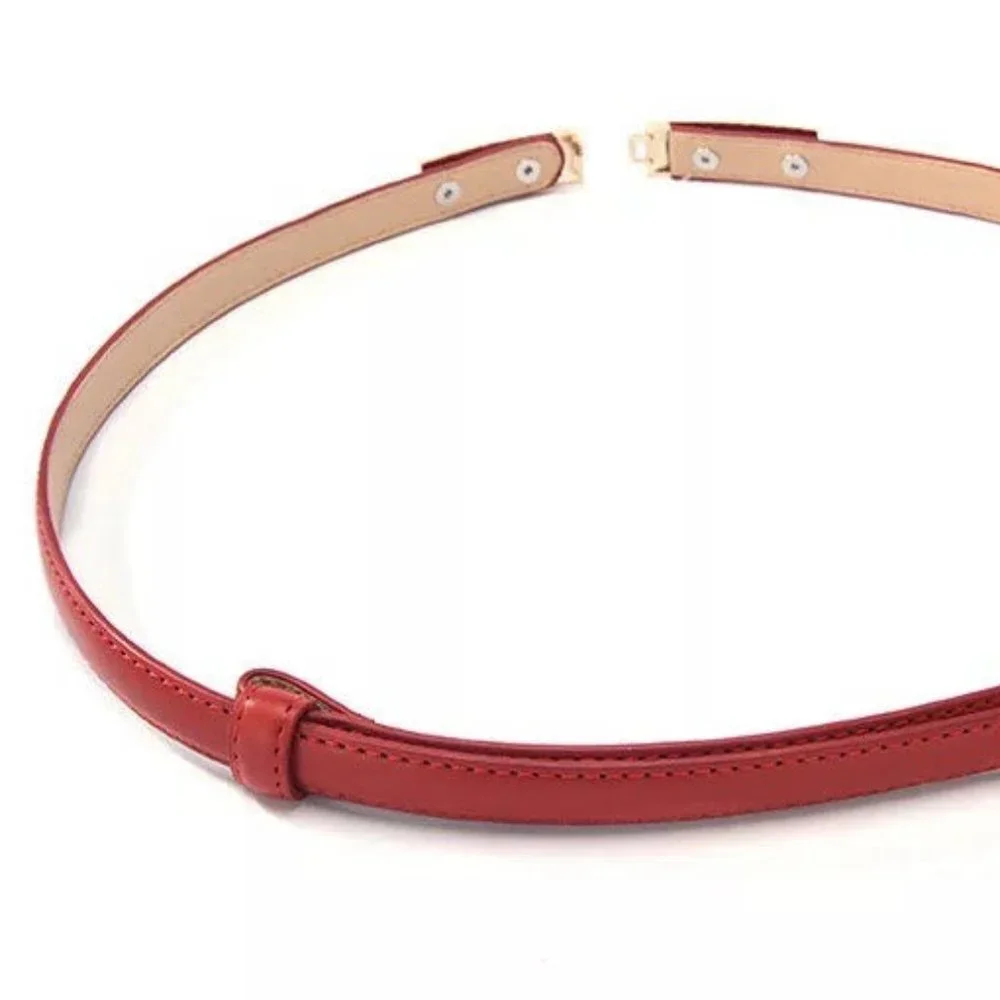 [New] Adjustable Strap Length Fashion Women's Versatile PU Leather Skinny Belt - Picture 11 of 12